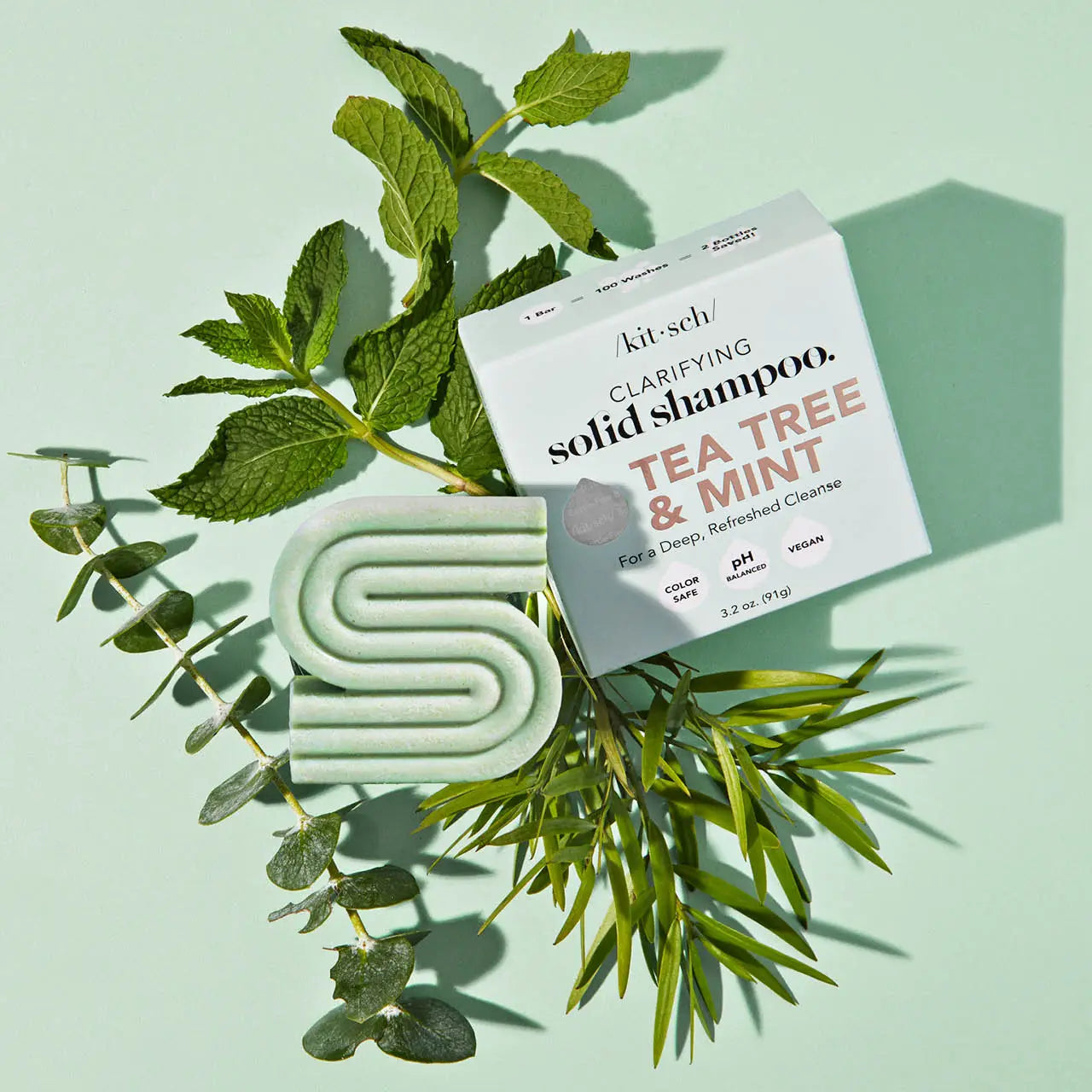 Kitsch Tea Tree + Mint Clarifying Shampoo Bar